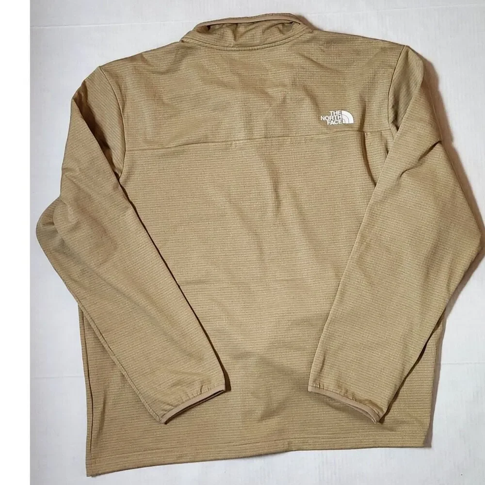The North Face Men’s XXL Khaki Stone Trail Grid Quarter‑Zip Fleece